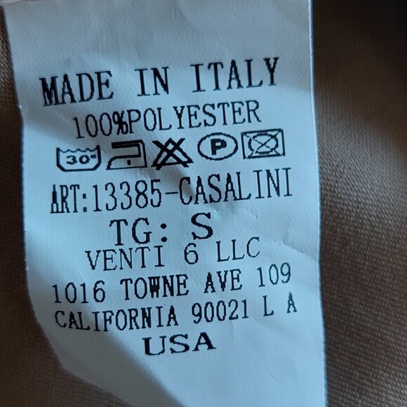 Venti6 Italy Silky Satin Jumpsuit In Champagne Colour, Size S - Picture 5 of 13